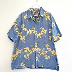 Vintage Reyn Spooner Reverse Weave Shirt Men XXXL Blue 90s Commemorative Classic